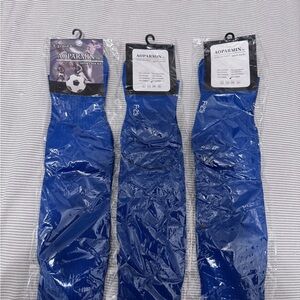 3 PAIRS Blue Men's Athletic Socks